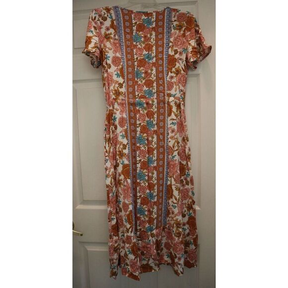 Matilda Jane Women's Sz M Floral Print Just For A Moment Button Down Dress - Picture 2 of 10